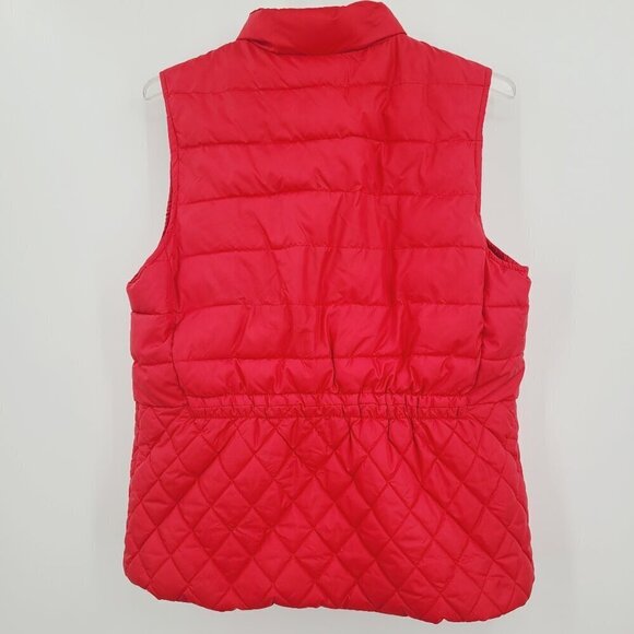 Laura Scott Red Quilted Mock-Neck Puffer Vest - Picture 2 of 8